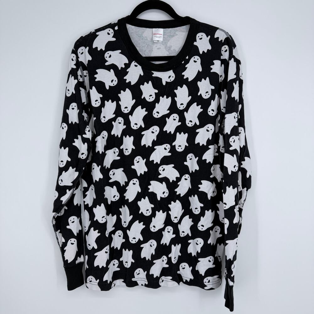 Hanna Andersson Spooky Smiles Womens Long John Top In Organic Cotton Large